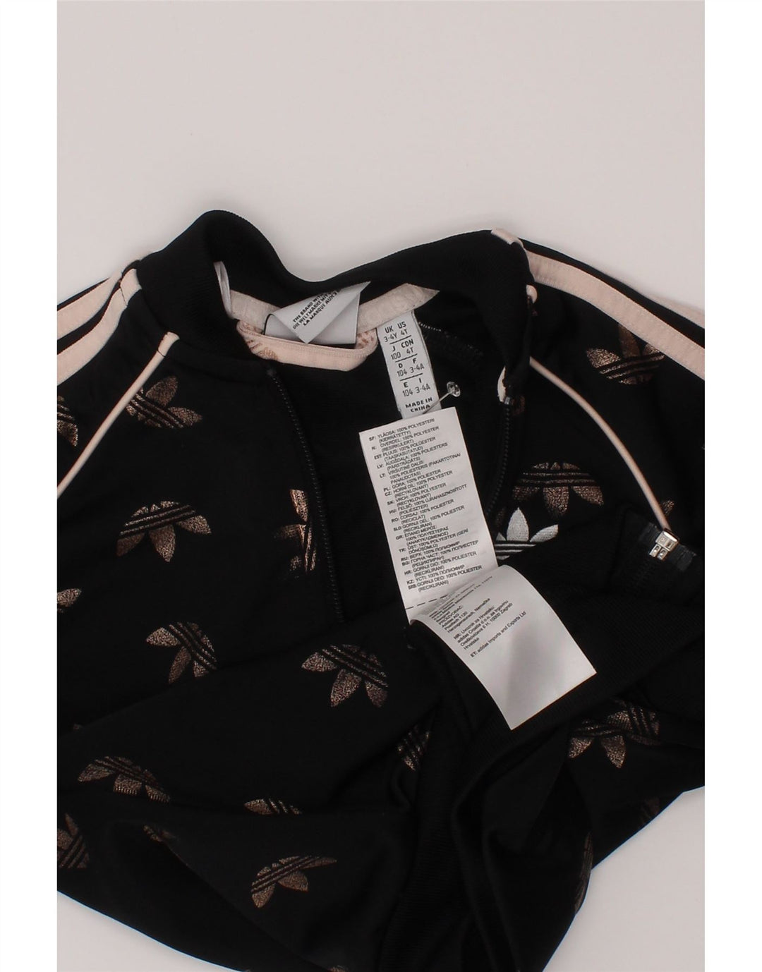 Jaqueta Adidas Girls Graphic Treino Top 3-4 Anos Poliéster Preto