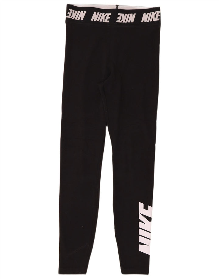 Leggings femininas Nike Graphic UK 8 pequenas de algodão preto