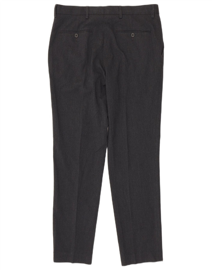 Calça masculina Marks & Spencer Slim Suit W32 L31 cinza poliéster