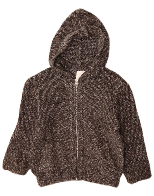Suéter cardigã com capuz para meninas Zara 6-7 anos cinza acrílico