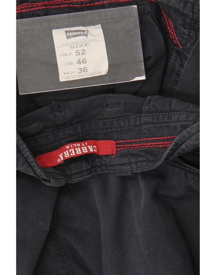Carrera Mens Chino Shorts W36 Grande Algodão Preto