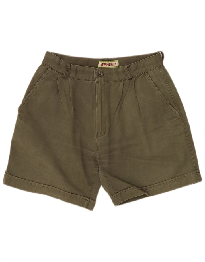 Shorts Chino feminino VINTAGE Pegged W28 algodão cáqui médio