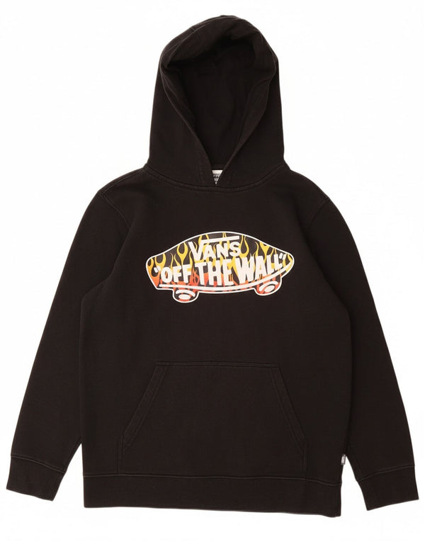 VANS Meninos Graphic Hoodie Jumper 10-11 Anos Médio Algodão Preto