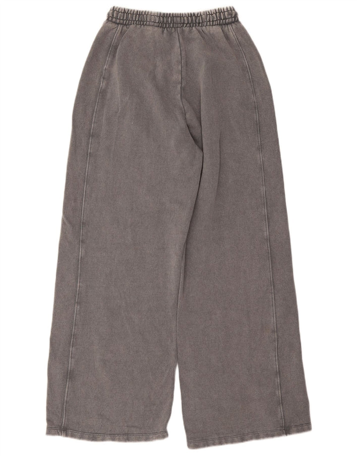 Zara Calça feminina de treino com perna larga Reino Unido 12 cinza médio