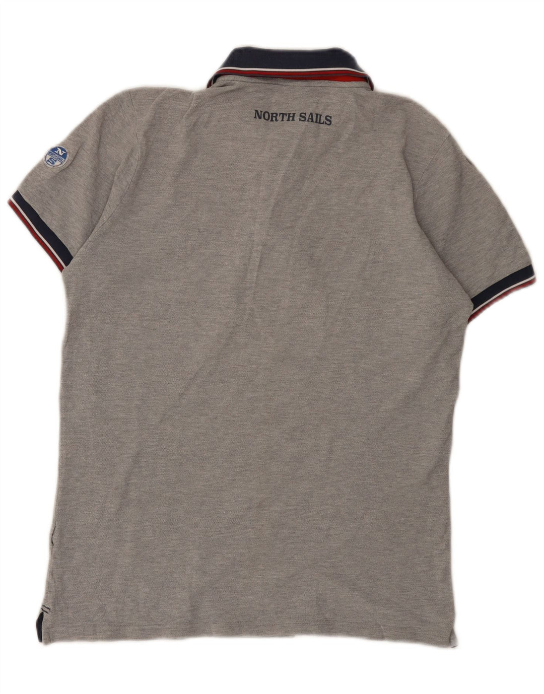 Camisa polo masculina North Sails gráfica pequena cinza manchada