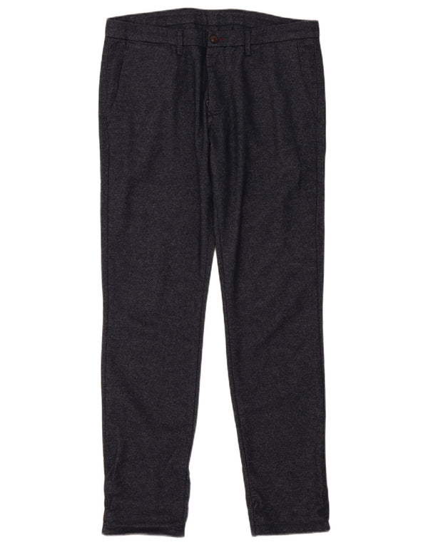 Calça Chino Masculina John Barritt IT 50 Grande W36 L32 Azul Marinho Salpicado