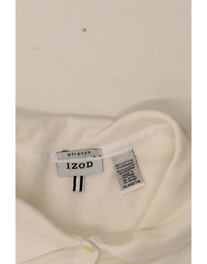 IZOD Womens Polo Shirt UK 18 XL White Cotton Vintage Izod and Second-Hand Izod from Messina Hembry 