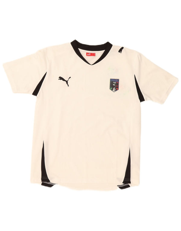 Camiseta Puma Menino 13-14 Anos Branco Colorblock