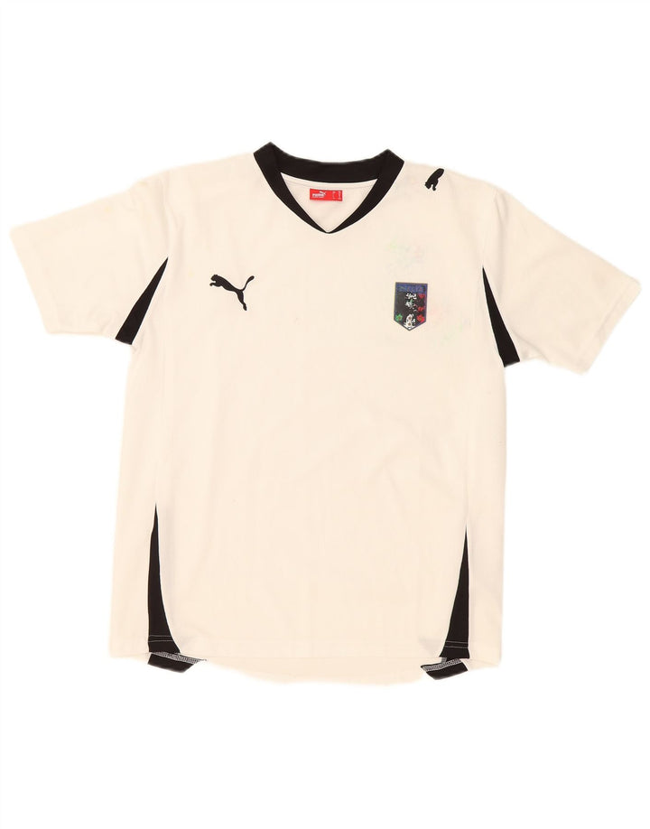 Camiseta Puma Menino 13-14 Anos Branco Colorblock