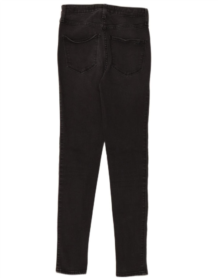 HOLLISTER Calça jeans feminina cintura alta W26 L28 algodão preto