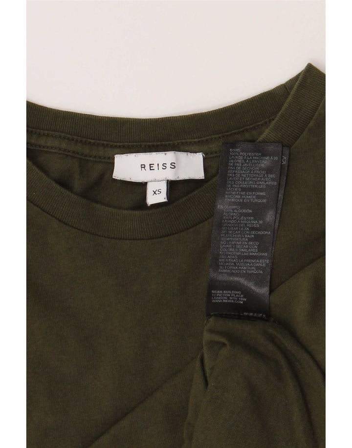 Camiseta masculina Reiss Top XS algodão cáqui