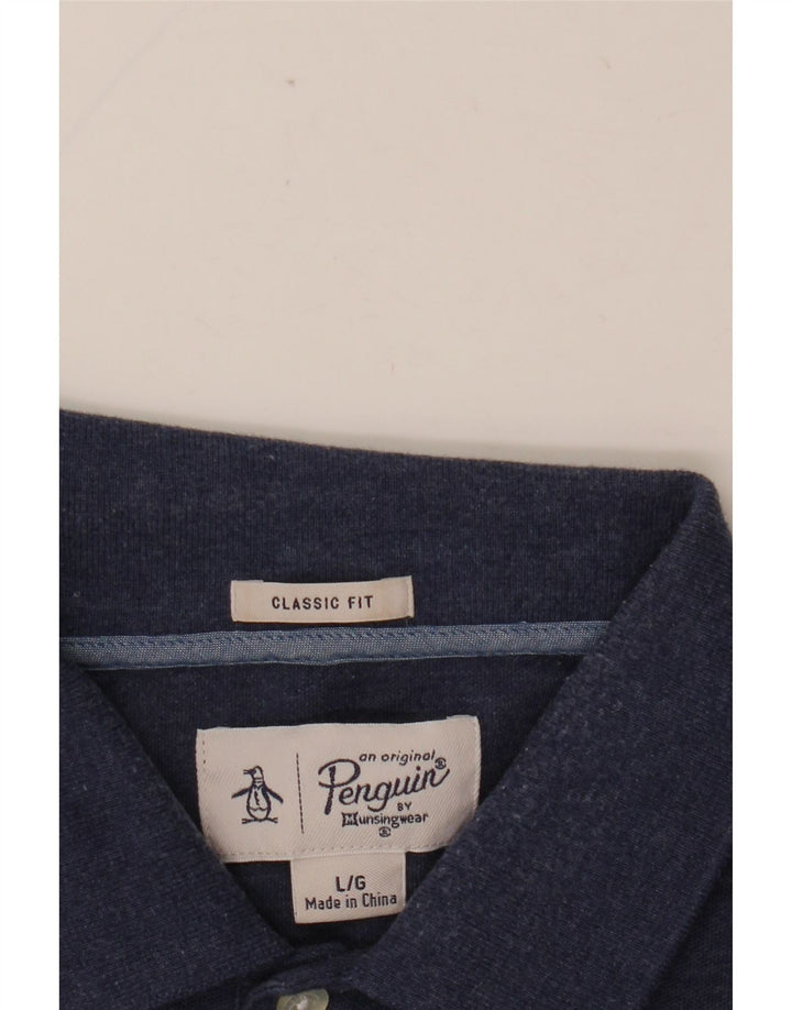 Camisa polo masculina PENGUIN Classic Fit grande azul marinho
