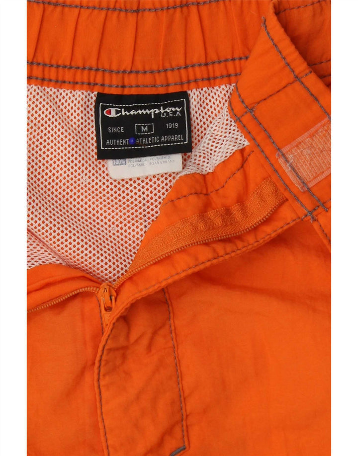 Shorts de natação masculino Champion médio laranja colorblock poliamida