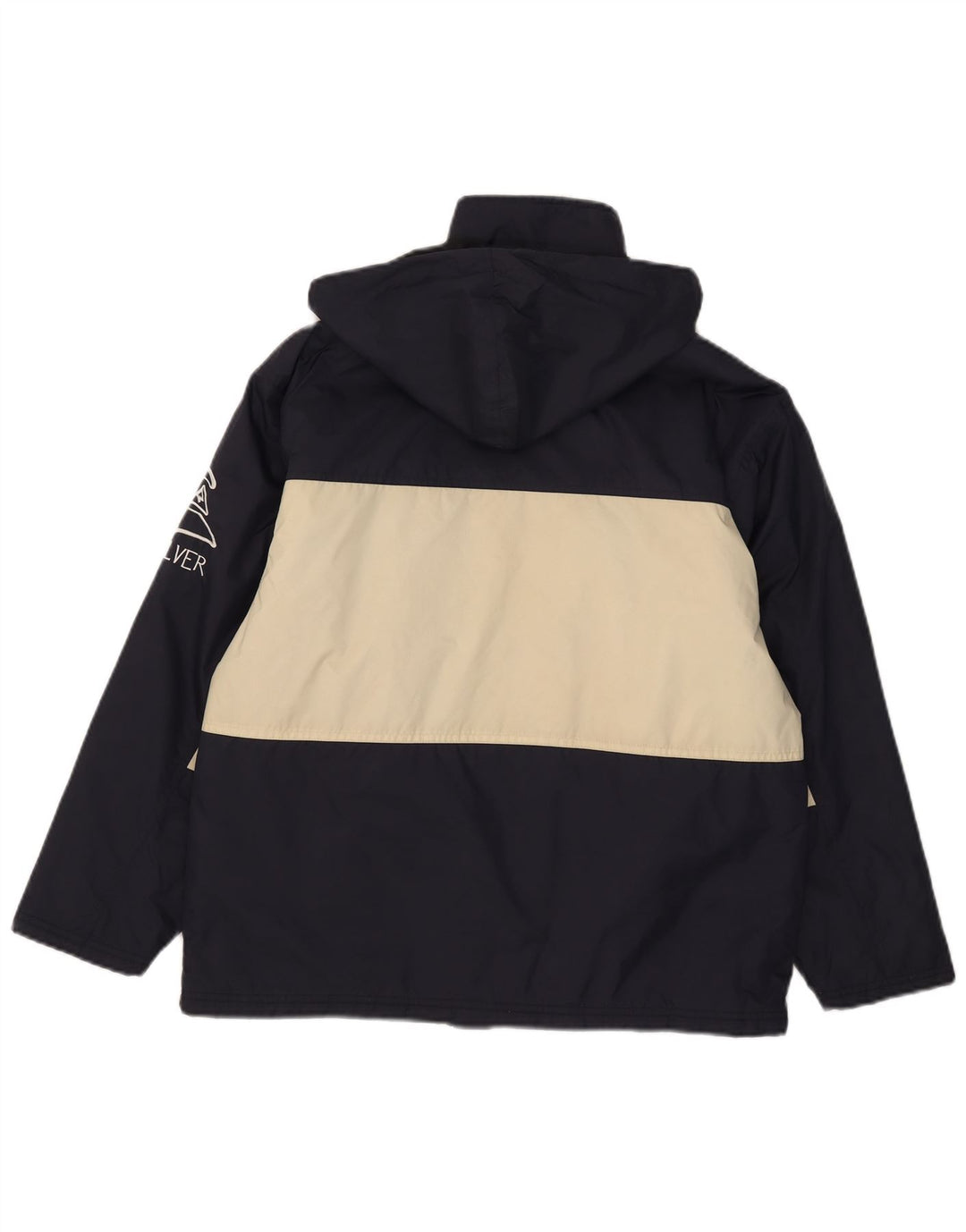 Jaqueta de chuva gráfica Quiksilver Boys 13-14 anos azul marinho bloco colorido