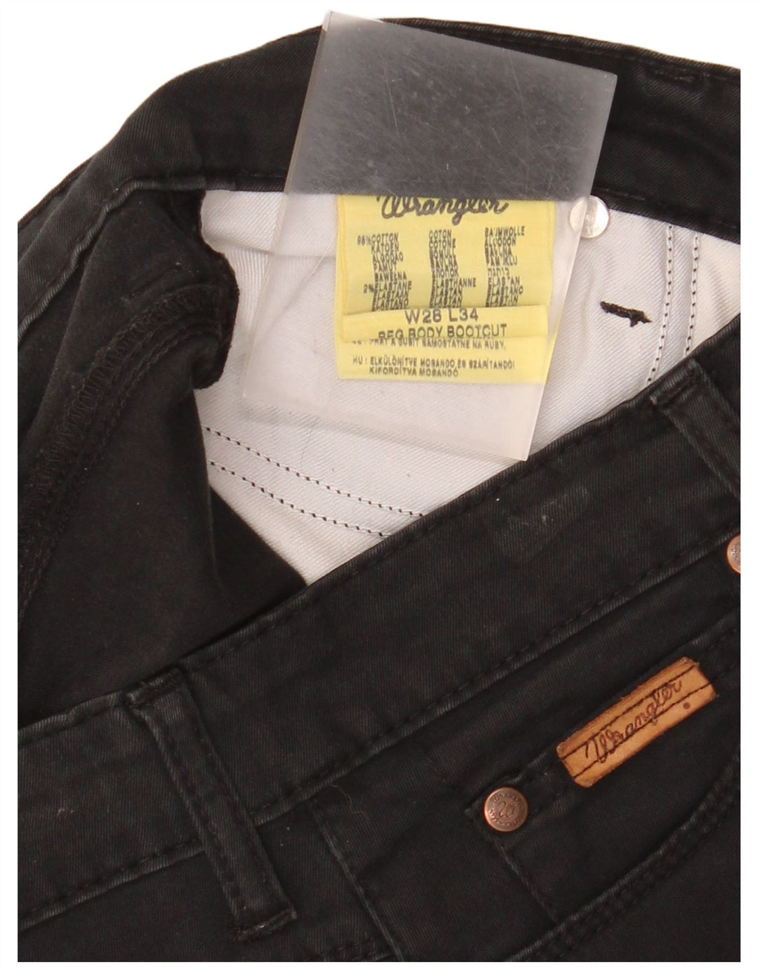 Jeans bootcut feminino WRANGLER W28 L30 algodão preto