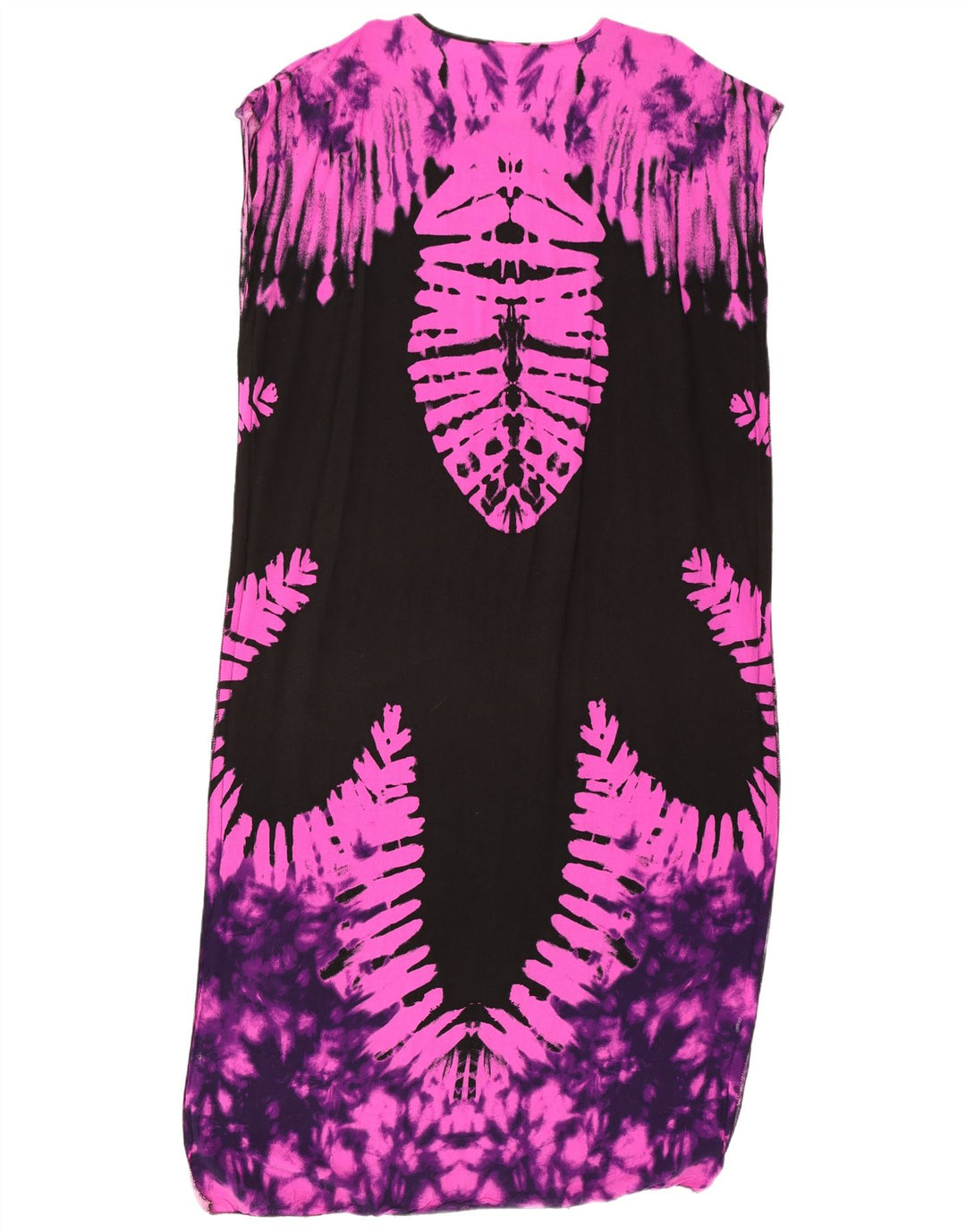 Vestido maxi feminino vintage com padrão abstrato tamanho único preto
