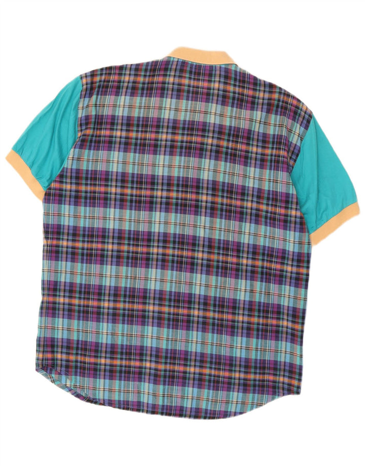 Camisa masculina de manga curta AUSTRALIAN L'ALPINA IT 52 grande xadrez multicolorida