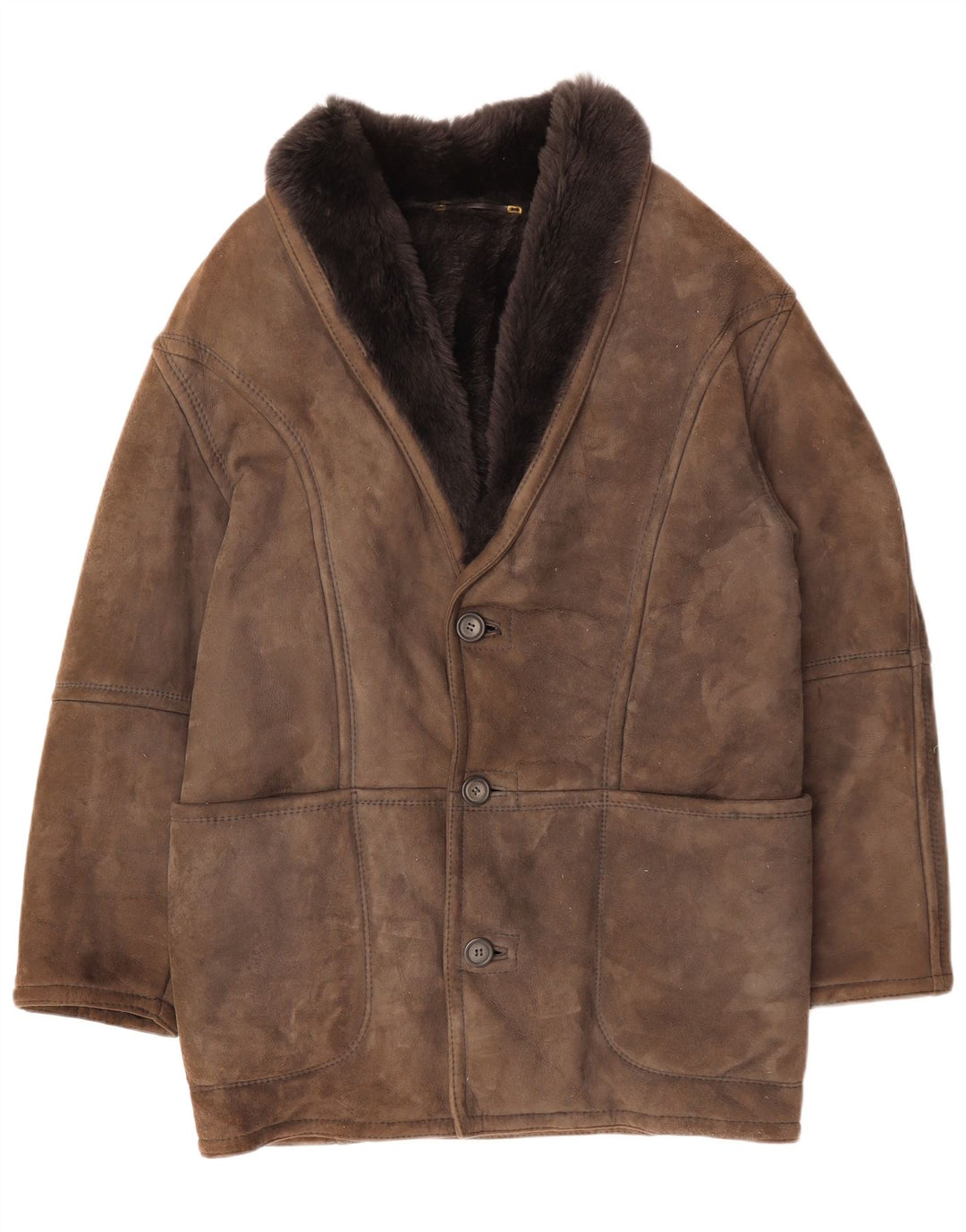 Jaqueta masculina de shearling CONBIPEL IT 48 marrom médio