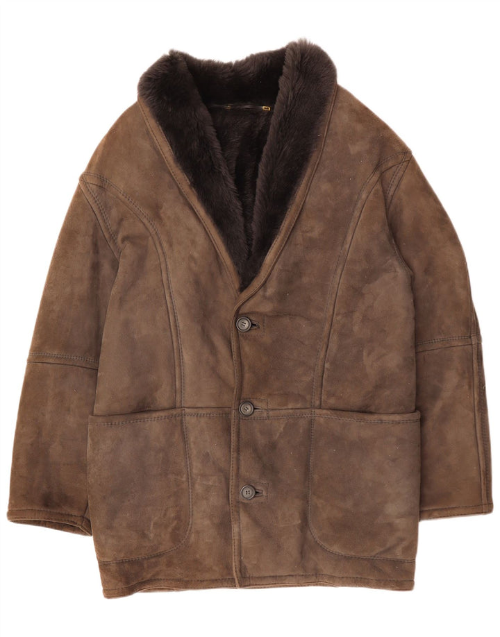 Jaqueta masculina de shearling CONBIPEL IT 48 marrom médio