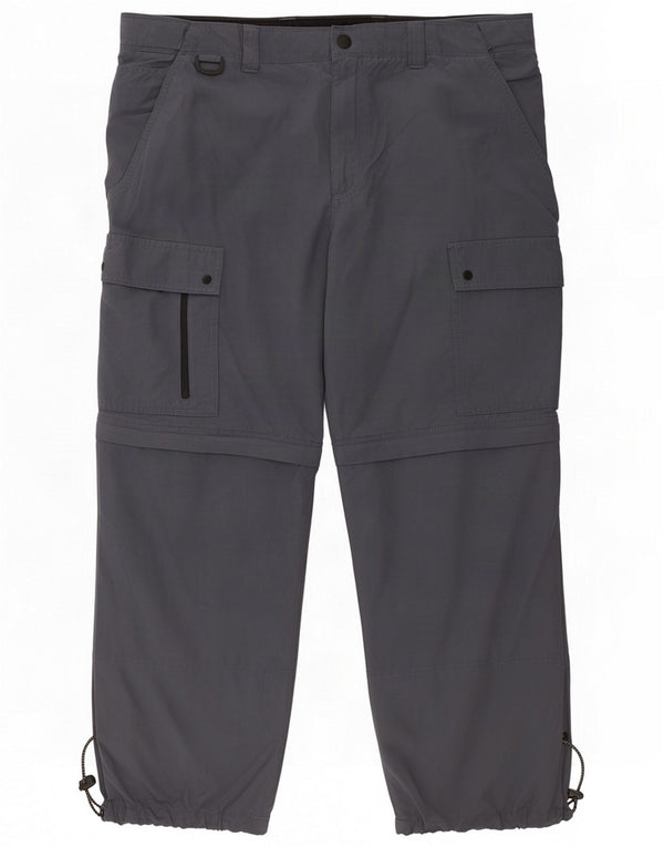 Calças cargo retas masculinas Marks & Spencer W38 L29 Algodão azul marinho