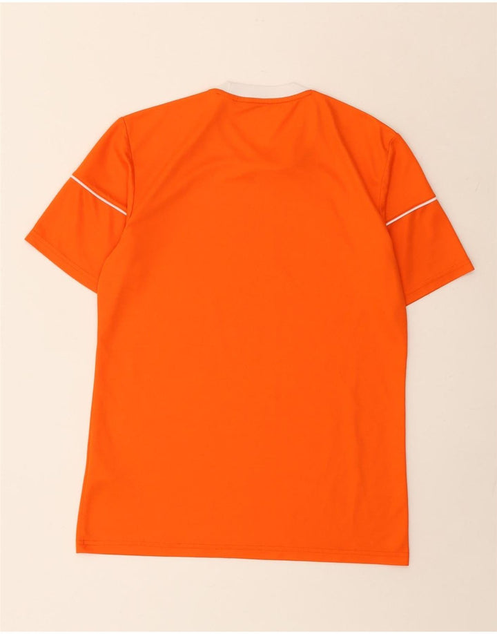 Adidas Mens Climalite Camiseta Top Pequeno Laranja Poliéster