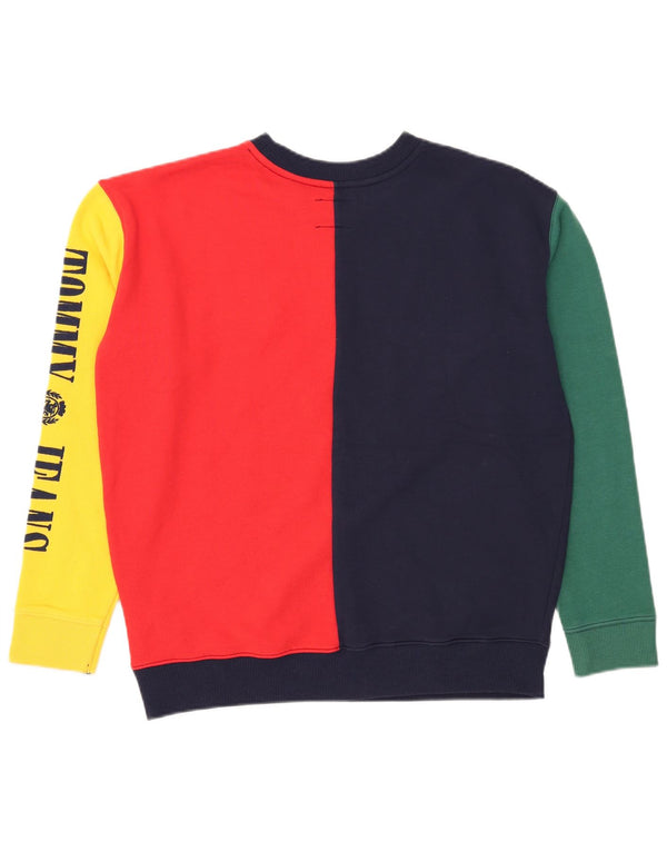Tommy Hilfiger moletom masculino jumper médio multicolorido colorblock