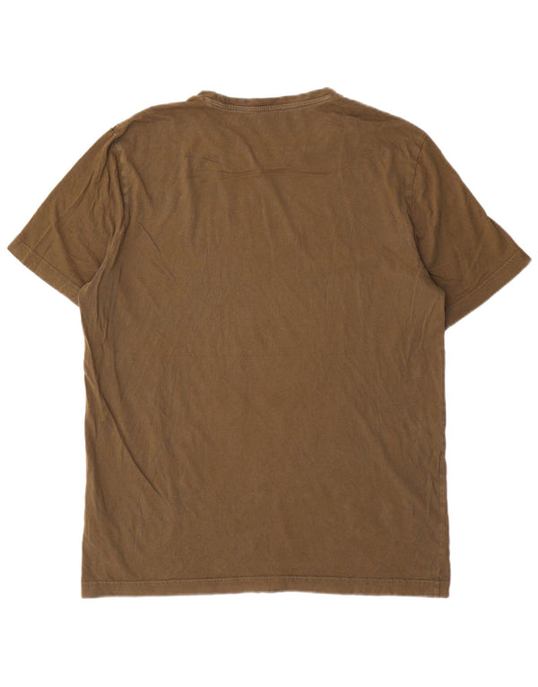 Puma Mens Graphic T-Shirt Top Grande Algodão Verde