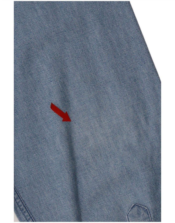 Camisa jeans masculina Fay grande algodão azul