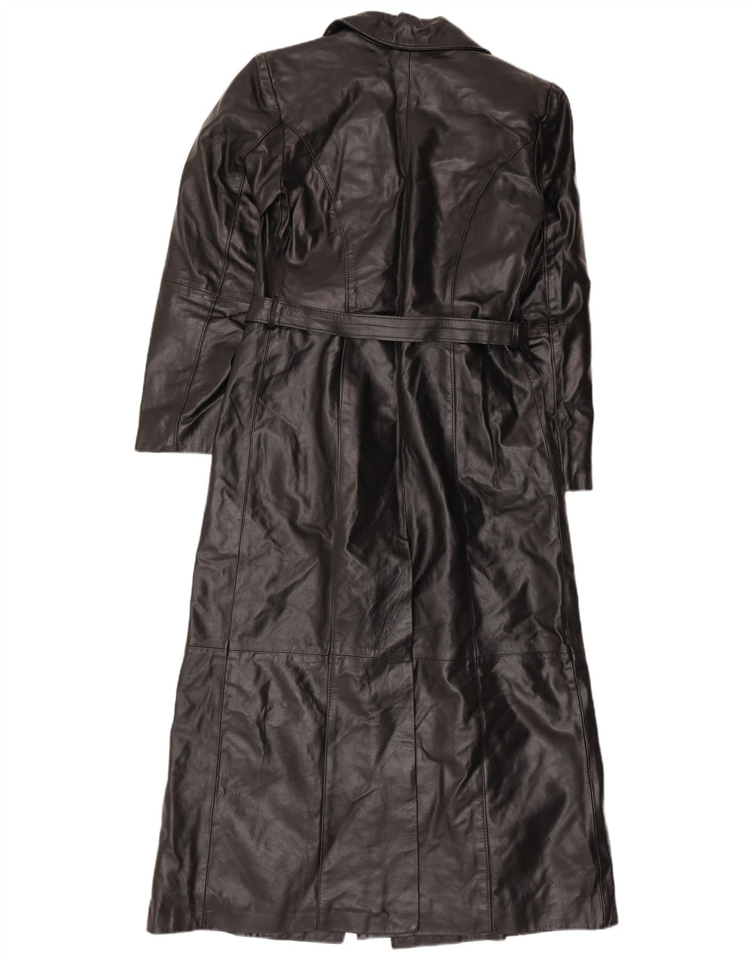Casaco de couro feminino vintage IT 42 couro preto médio