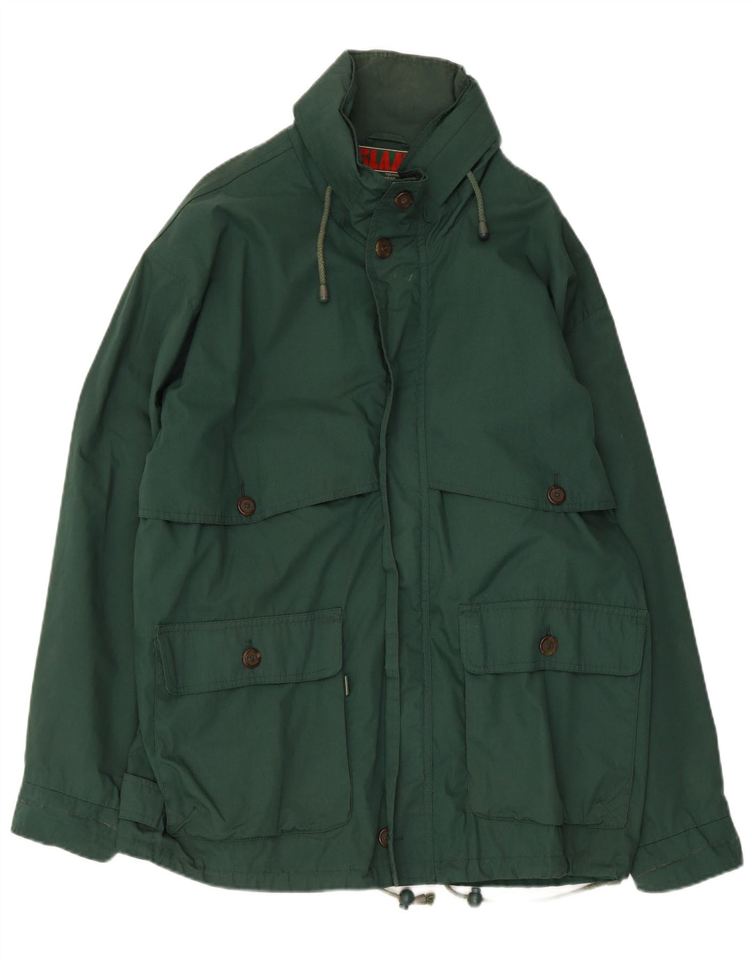 Jaqueta utilitária masculina com capuz Slam UK 40 poliéster verde grande