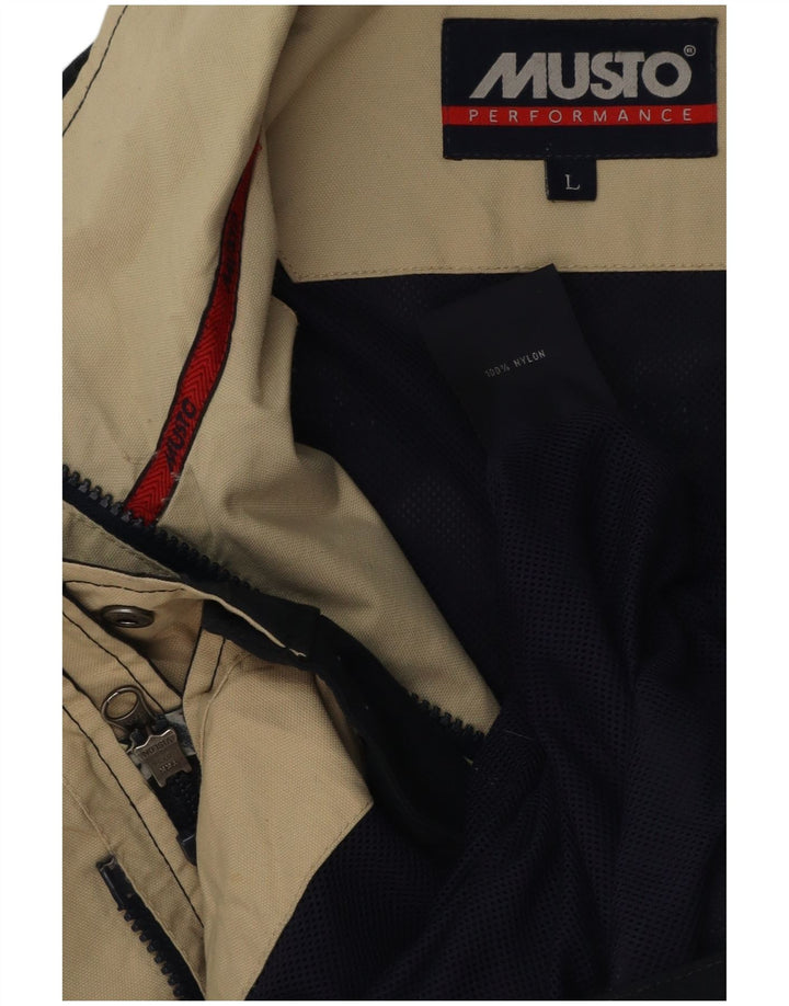 Jaqueta de chuva masculina Musto Reino Unido 40 grande nylon azul marinho