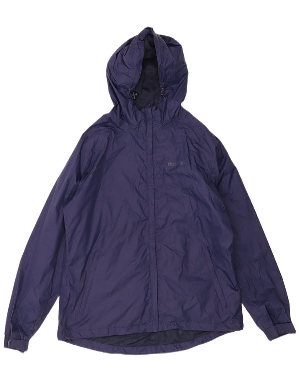 Jaqueta de chuva feminina com capuz Mountain Warehouse Reino Unido 16 grande azul marinho nylon