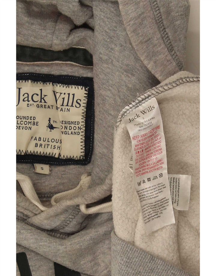 Jack Wills moletom com capuz masculino gráfico pequeno algodão cinza
