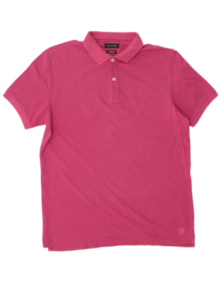 Camisa polo masculina Massimo Dutti grande rosa