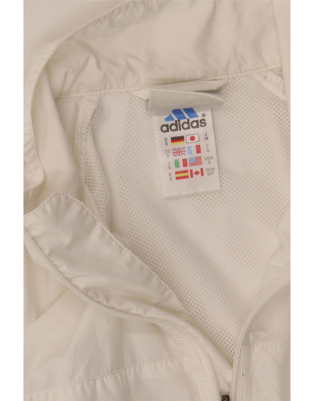 Adidas Mens Treino Top Jaqueta Pequena Poliéster Branco