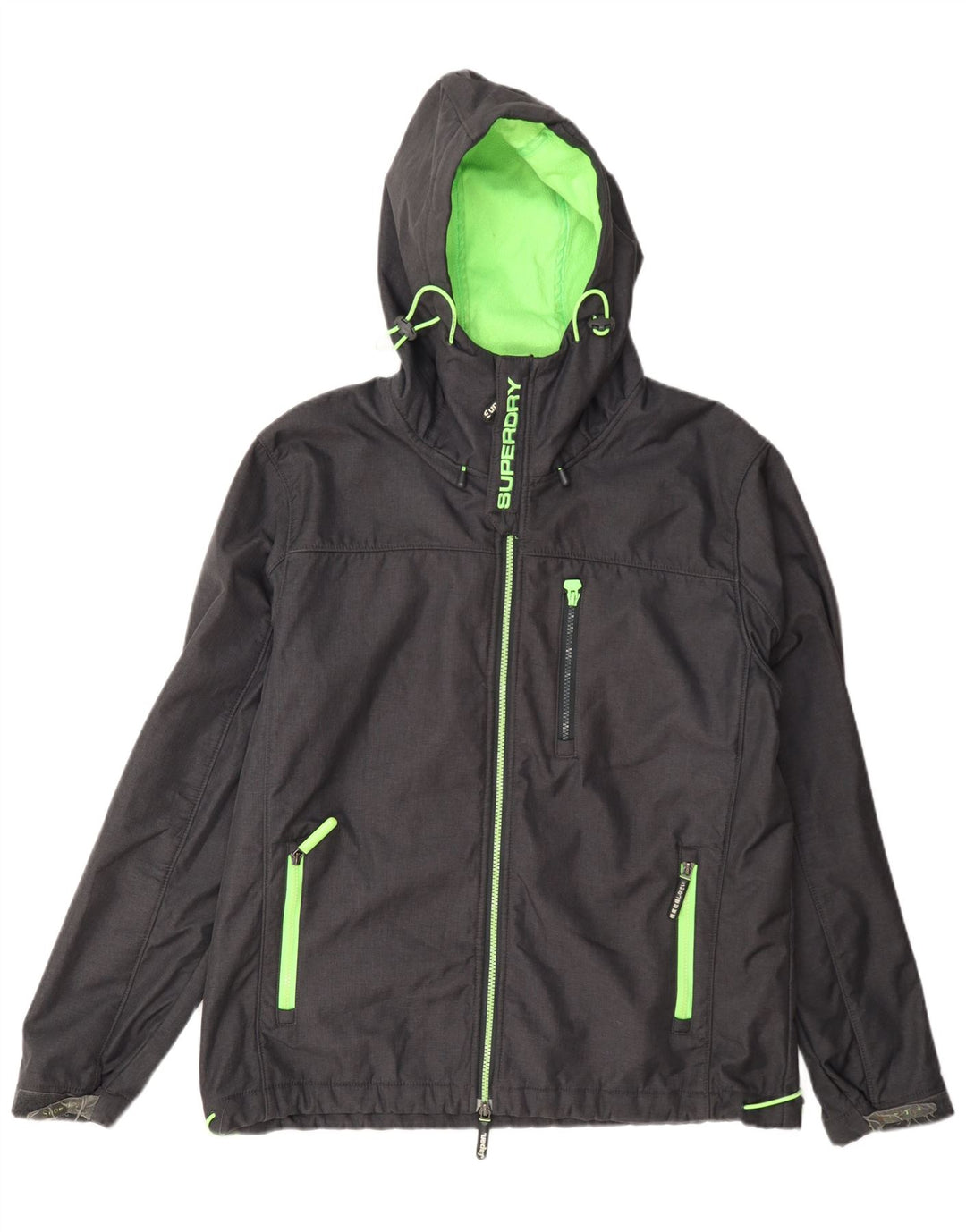 Jaqueta de chuva com capuz Superdry Mens Windtrekker UK 44 2XL poliéster cinza