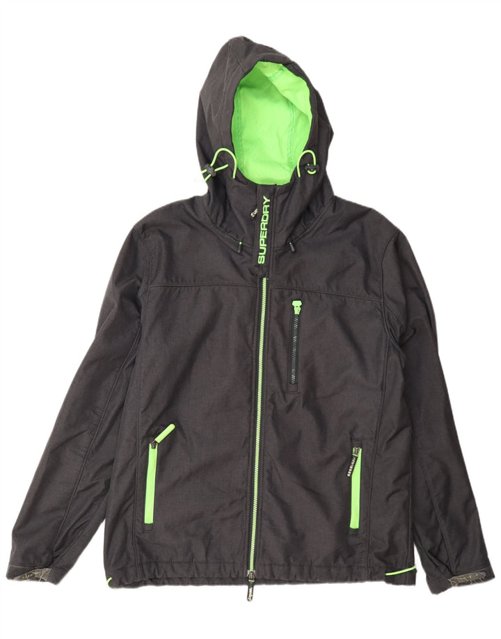 Jaqueta de chuva com capuz Superdry Mens Windtrekker UK 44 2XL poliéster cinza