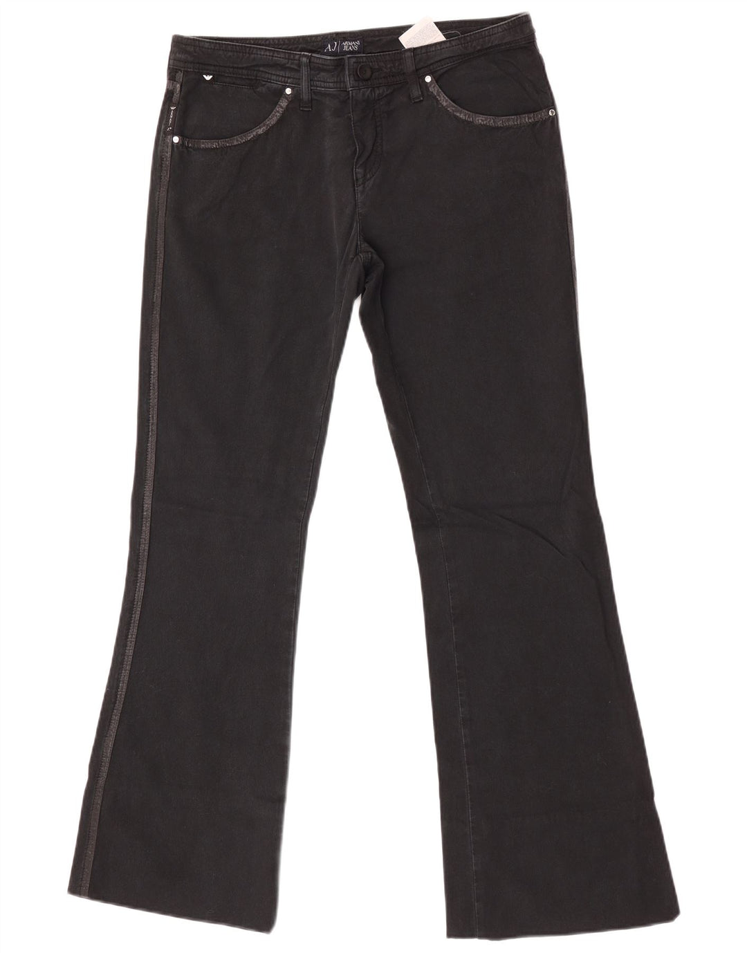 Armani feminino bootcut jeans W30 L31 algodão preto