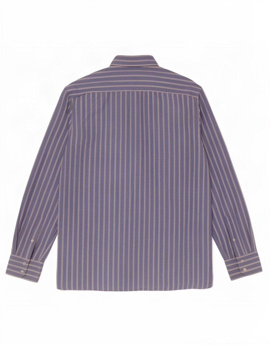 Camisa masculina Tommy Hilfiger grande listrada azul de algodão