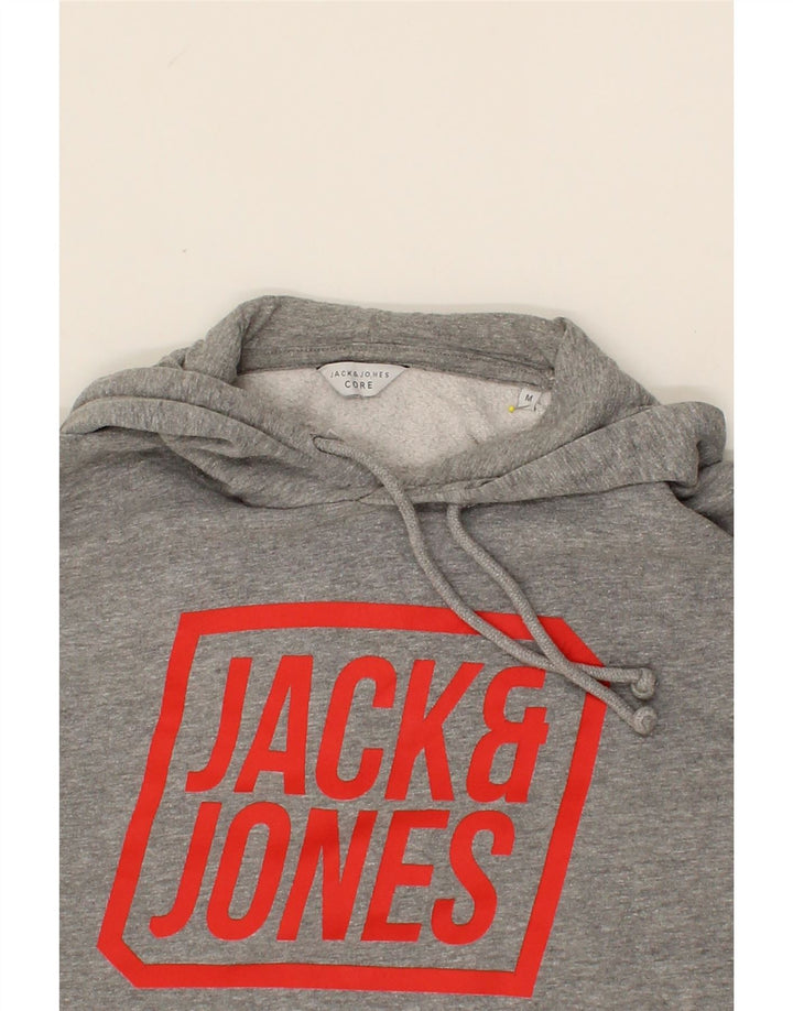 JACK & JONES Mens Graphic Hoodie Jumper Medium Grey Cotton Vintage Jack & Jones and Second-Hand Jack & Jones from Messina Hembry 