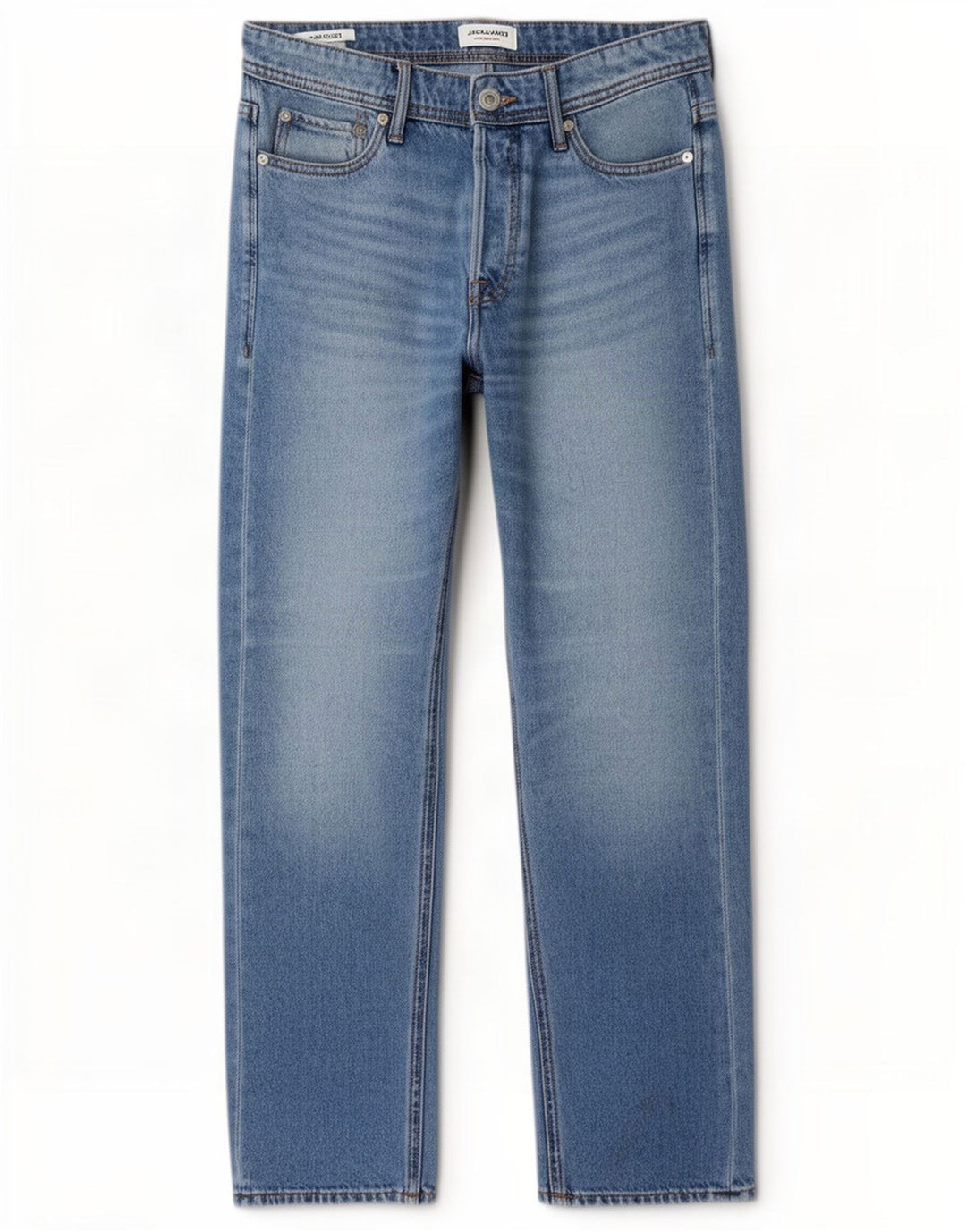 Jack & Jones Masculino Chris Straight Jeans W30 L32 Azul Algodão