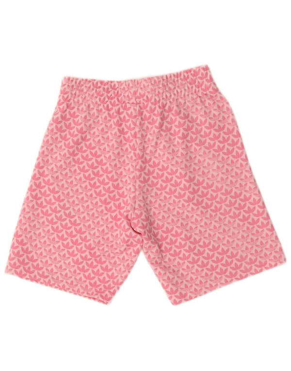 Shorts esportivos gráficos Adidas para meninas 11-12 anos algodão rosa