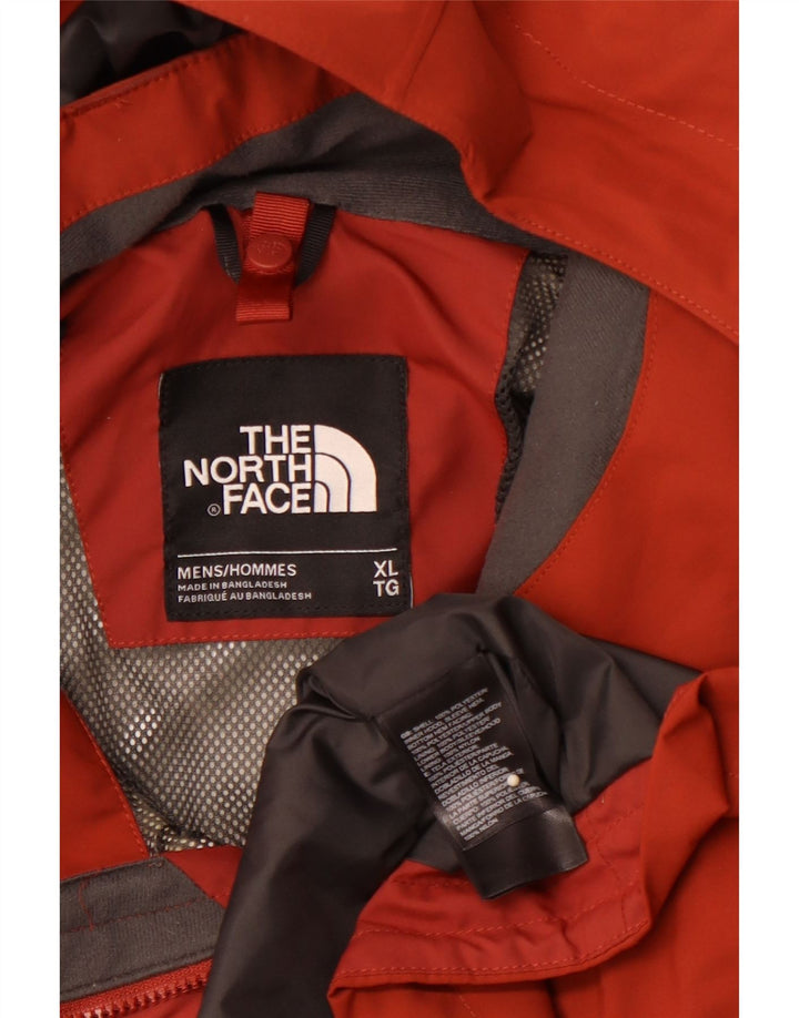 Jaqueta de chuva masculina com capuz Gore-Tex THE NORTH FACE UK 42 XL laranja poliéster