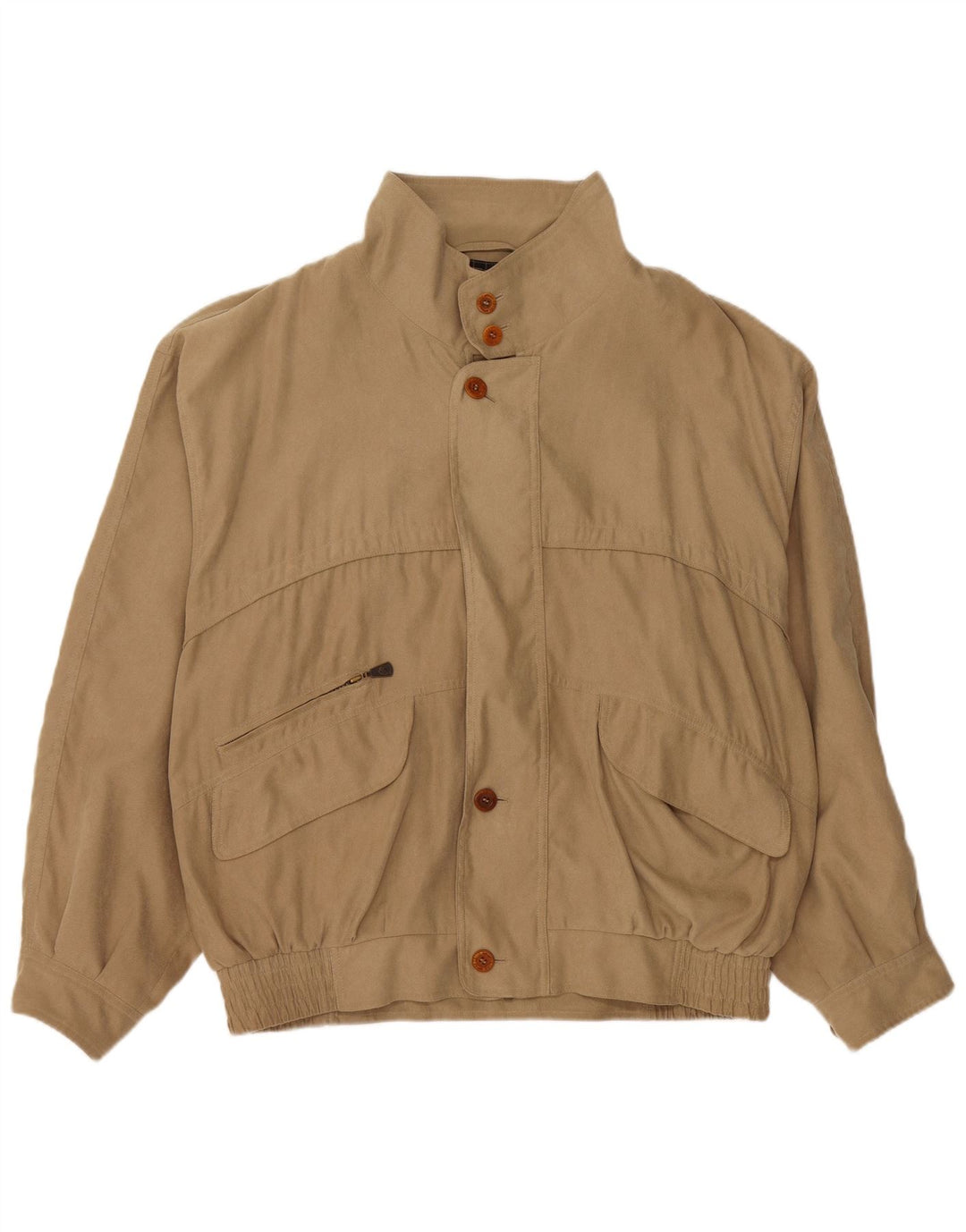 Jaqueta bomber masculina SENHOR UK 42 XL poliéster bege