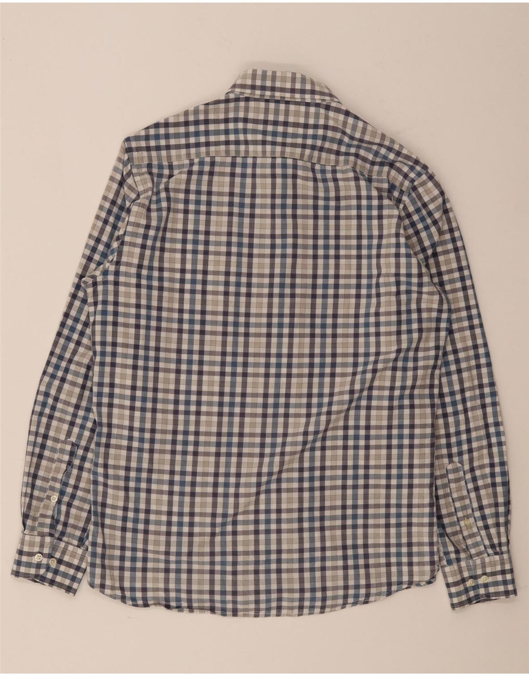 Camisa masculina Barbour média azul guingão