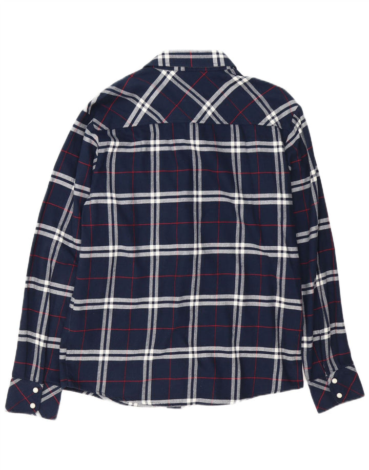 Camisa masculina de flanela Carhartt grande algodão xadrez azul marinho