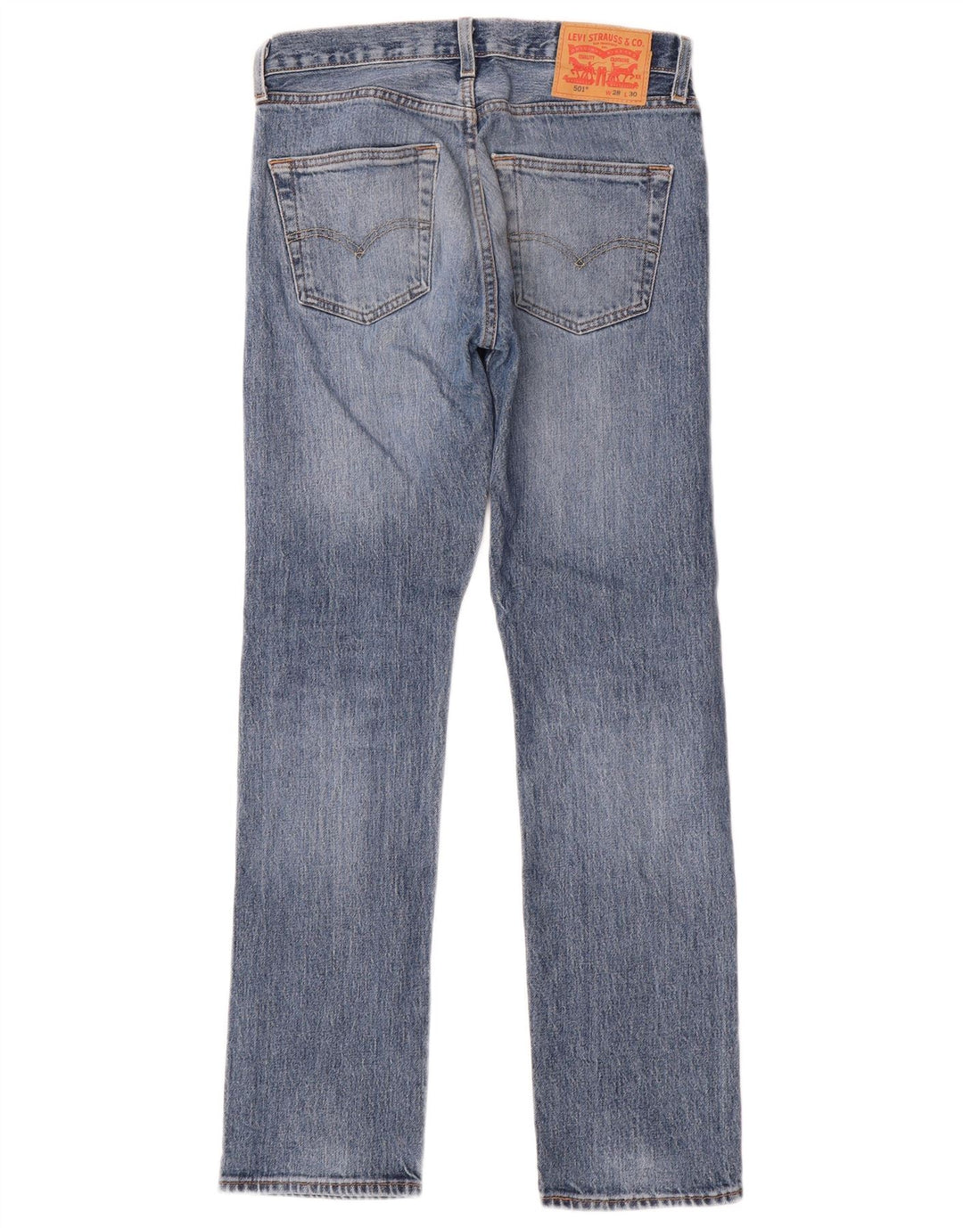 Levi's Masculino 501 Straight Jeans W28 L30 Azul Algodão