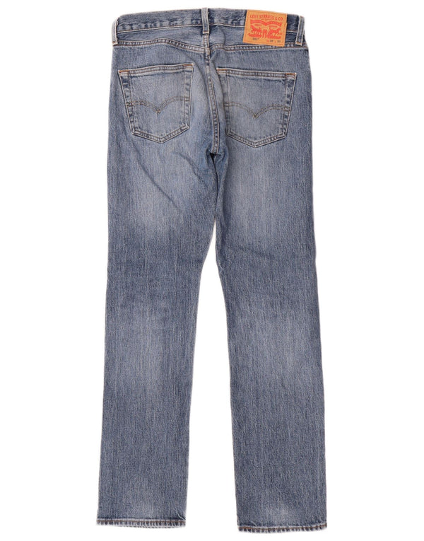 Levi's Masculino 501 Straight Jeans W28 L30 Azul Algodão