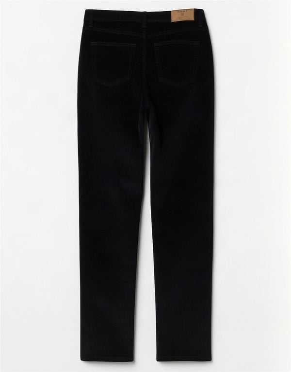 Calça feminina de veludo cotelê Gant W27 L32 azul marinho algodão