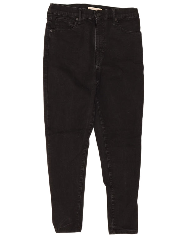Calça jeans feminina Levi's Mile High Crop Super Skinny W32 L25 algodão preto